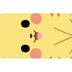 Pikachu vector på gult kort