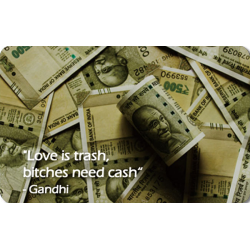 Gandhi på pengeseddler,...