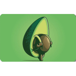Vector avocado kort på grøn...
