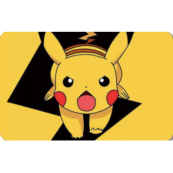 Pikachu angry, på gult kort