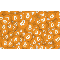 Bitcoins orange på fuld...