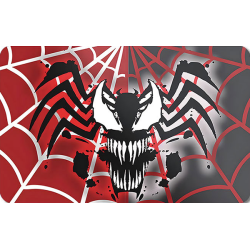 Spiderman web og Venom logo