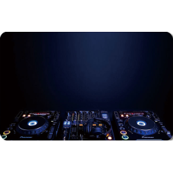 DJ pult på sort baggrund