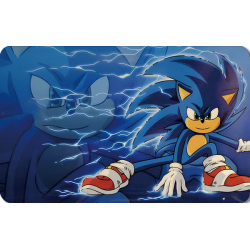 Sonic på blå baggrund